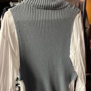 Zara vest with long sleeve attached
